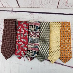 Lot of 6 Mixed Brand Neck Tie
